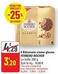 G20 4 Bâtonnets crème glacée FERRERO ROCHER La boîte offre