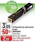 G20 10 Capsules de café moulu Lungo MOKAWA offre