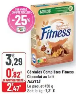 G20 Céréales Complètes Fitness Chocolat au lait NESTLÉ offre