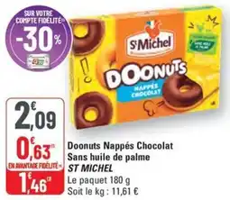 G20 Doonuts Nappés Chocolat Sans huile de palme ST MICHEL offre