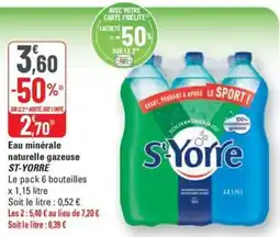 G20 Eau minérale naturelle gazeuse ST-YORRE offre