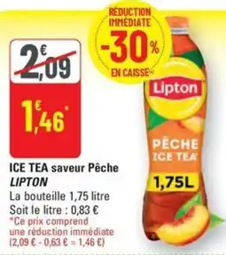 G20 ICE TEA saveur Pêche LIPTON offre
