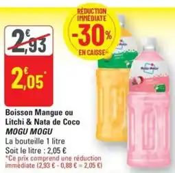 G20 Boisson Mangue ou Litchi & Nata de Coco MOGU MOGU offre