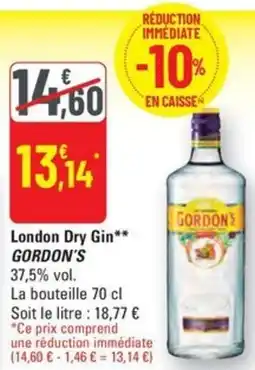 G20 London Dry Gin GORDON'S offre