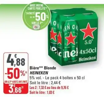 G20 Bière Blonde HEINEKEN offre