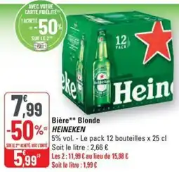 G20 Bière Blonde HEINEKEN offre