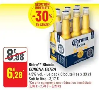 G20 Bière Blonde CORONA EXTRA offre