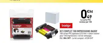 Hyperburo Kit Complet 100 Impressions Badgy offre