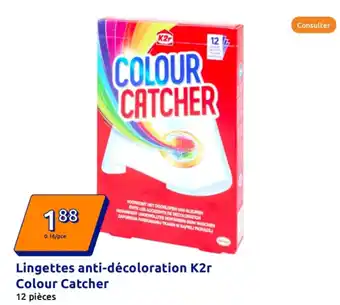 Action K2R Lingettes anti-décoloration Colour Catcher offre