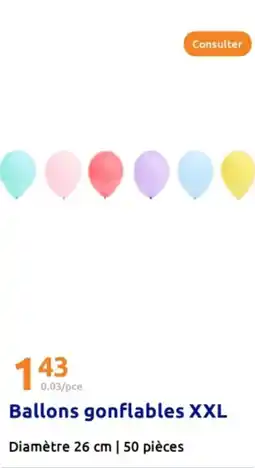 Action Ballons gonflables XXL offre
