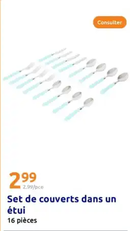 Action Set de couverts dans un étui offre