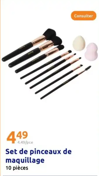 Action Set de pinceaux de maquillage offre