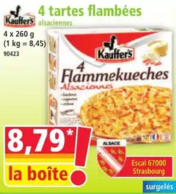 Norma KAUFFER'S 4 tartes flambées offre
