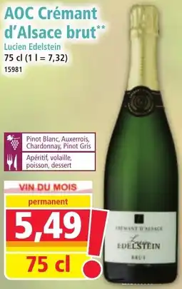 Norma AOC Crémant d'Alsace brut Lucien Edelstein offre