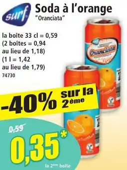Norma SURF Soda à l'orange offre
