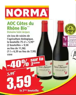 Norma AOC Côtes du Rhône Bio offre