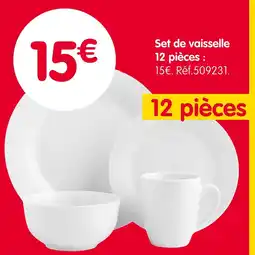 b&m Set de vaisselle 12 pièces offre