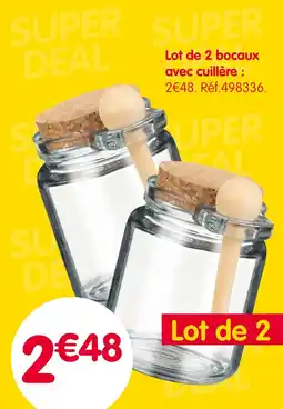 b&m Lot de 2 bocaux avec cuillère offre