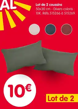 b&m Lot de 2 coussins offre