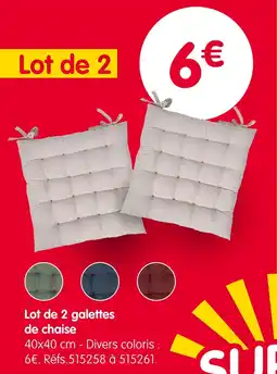 b&m Lot de 2 galettes de chaise offre