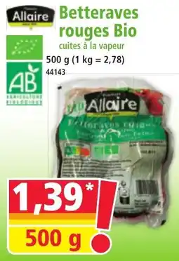 Norma ALLAIRE Betteraves rouges Bio offre