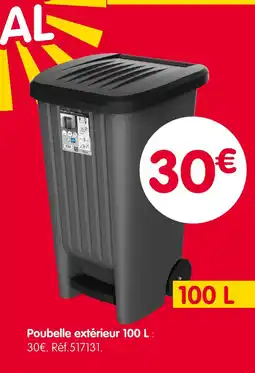 b&m Poubelle extérieur 100 L offre