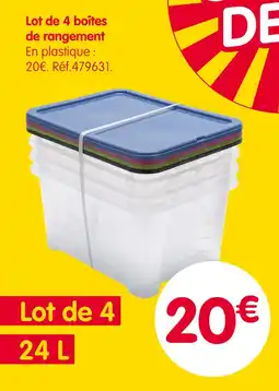 b&m Lot de 4 boîtes de rangement offre