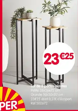b&m Lot de 2 portes-plantes offre