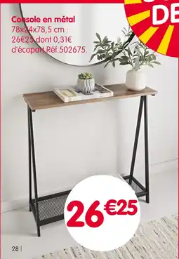 b&m Console en métal offre
