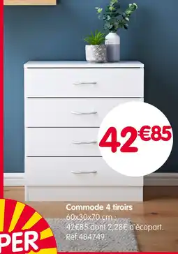 b&m Commode 4 tiroirs offre