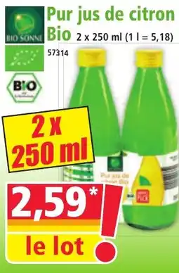 Norma BIO SONNE Pur jus de citron offre