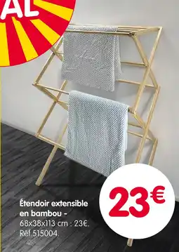 b&m Étendoir extensible en bambou offre