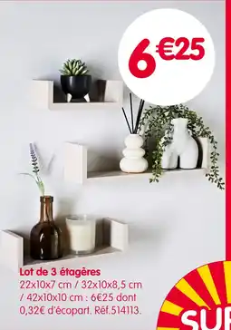 b&m Lot de 3 étagères offre