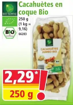 Norma BIO SONNE Cacahuètes en COque Bio offre