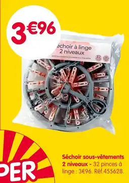 b&m Séchoir sous-vêtements 2 niveaux offre