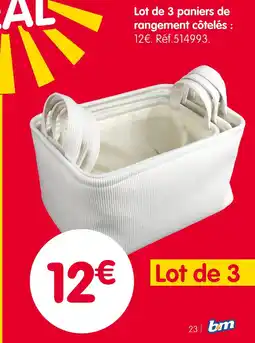 b&m Lot de 3 paniers de rangement offre