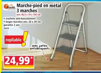 Norma Marche-pied en métal 3 marches offre