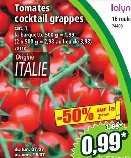 Norma Tomates cocktail grappes offre