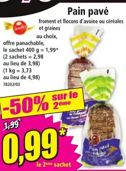 Norma Pain pavé froment et flocons d'avoine ou céréales et graines offre