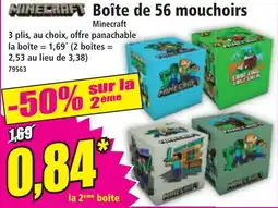 Norma MINECRAFT Boîte de 56 mouchoirs offre