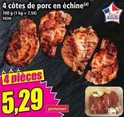Norma 4 côtes de porc en échine offre