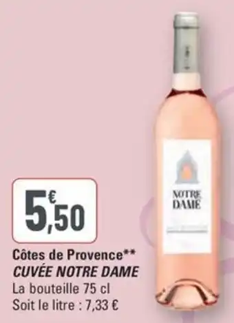 G20 Côtes de Provence CUVÉE NOTRE DAME offre