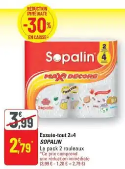 G20 Essuie-tout 2=4 SOPALIN offre