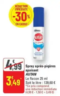 G20 Spray après-piqûres apaisant AUTAN offre