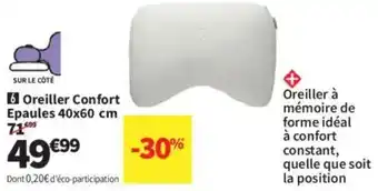 Conforama Oreiller Confort Epaules offre