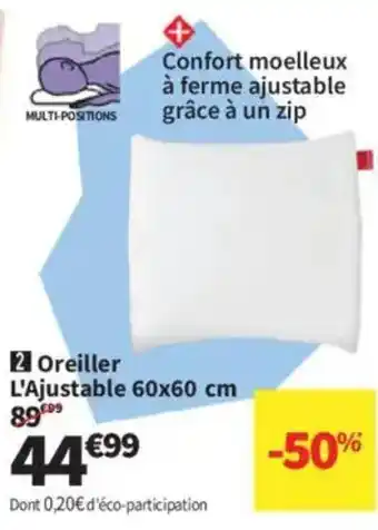 Conforama Oreiller L'Ajustable offre