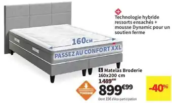Conforama Matelas Broderie offre