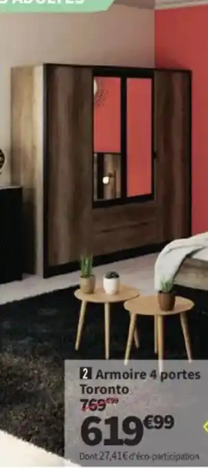 Conforama Armoire 4 portes Toronto offre