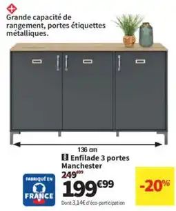 Conforama Enfilade 3 portes Manchester offre