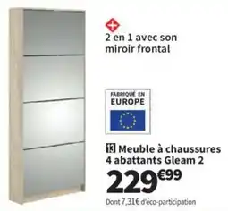 Conforama Meuble à chaussures 4 abattants Gleam 2 offre